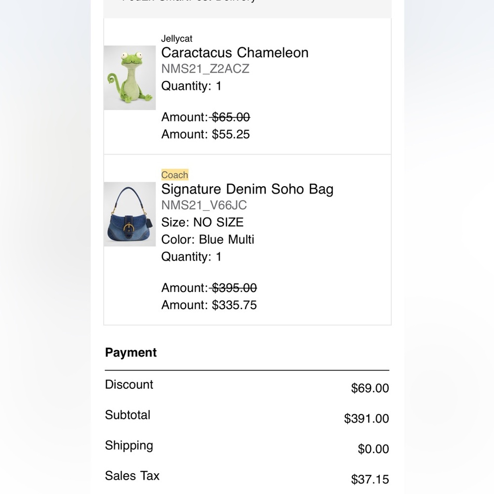 Coach signature denim soho bag - Picture 10 of 12